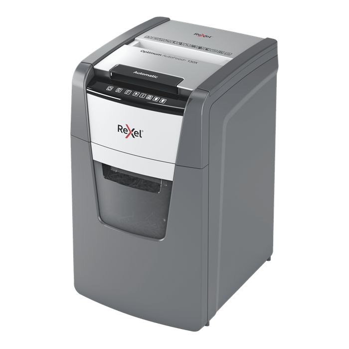 Rexel Optimum AutoFeed+ 130X Automatic Cross Cut Paper Shredder P4