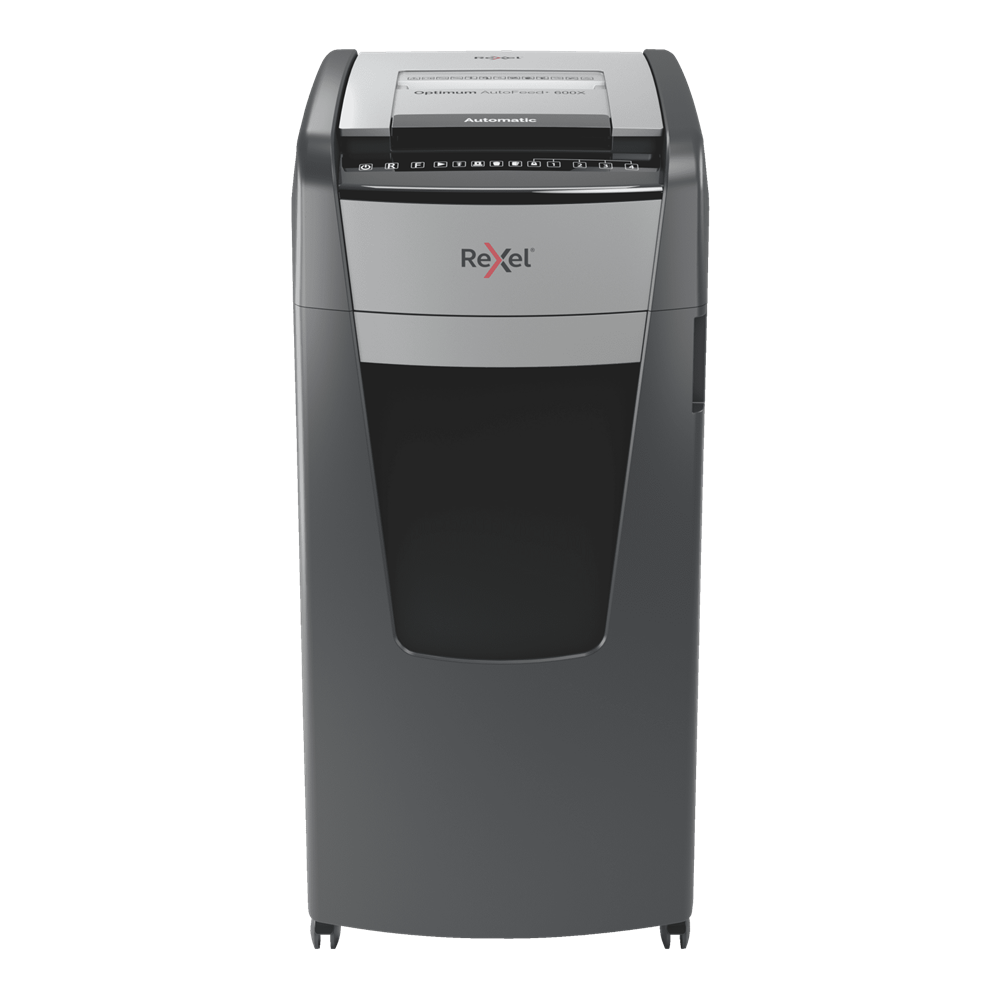 Rexel Optimum AutoFeed+ 600X Automatic Cross Cut Paper Shredder P4
