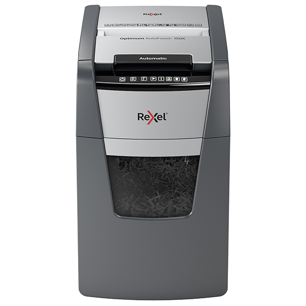 Rexel Optimum AutoFeed+ 150X Automatic Cross Cut Paper Shredder P4
